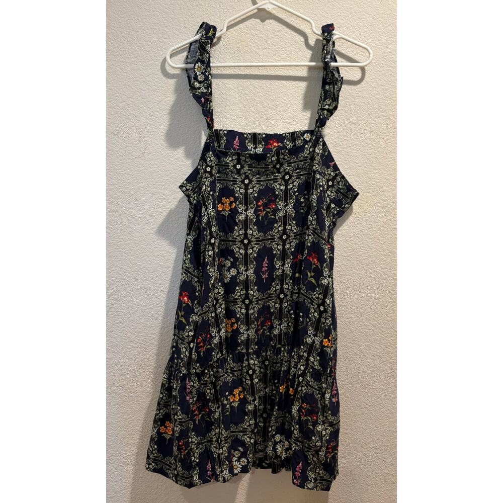 Agua Bendita x Target NWT Floral Tile Print Flutter Sleeve Mini Dress Size XL - Picture 2 of 7